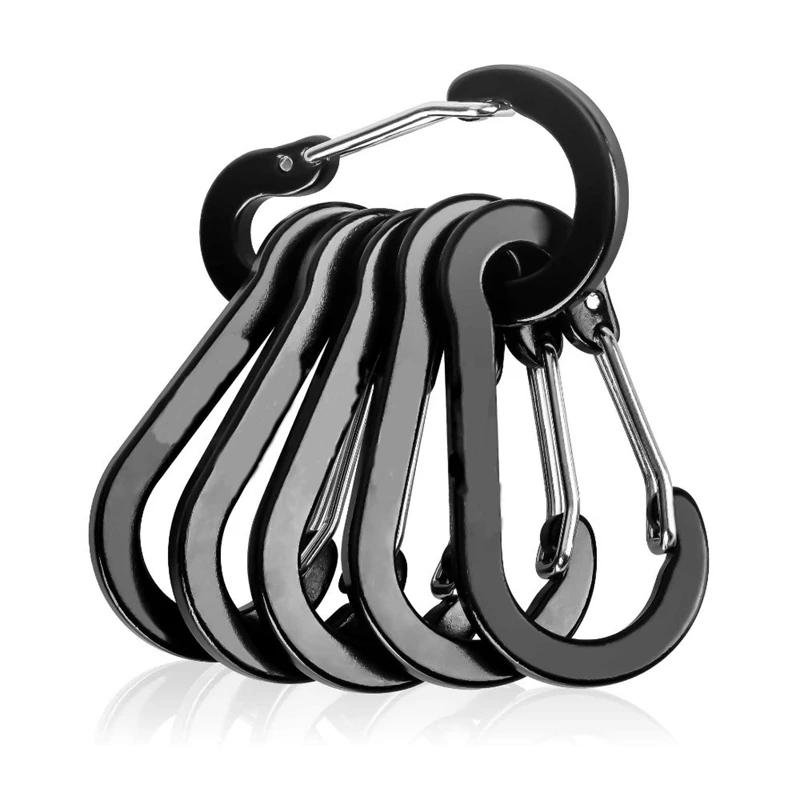 Fishing Kit Compact - 6Pcs Aluminum Alloy Carabiner Keychain Outdoor