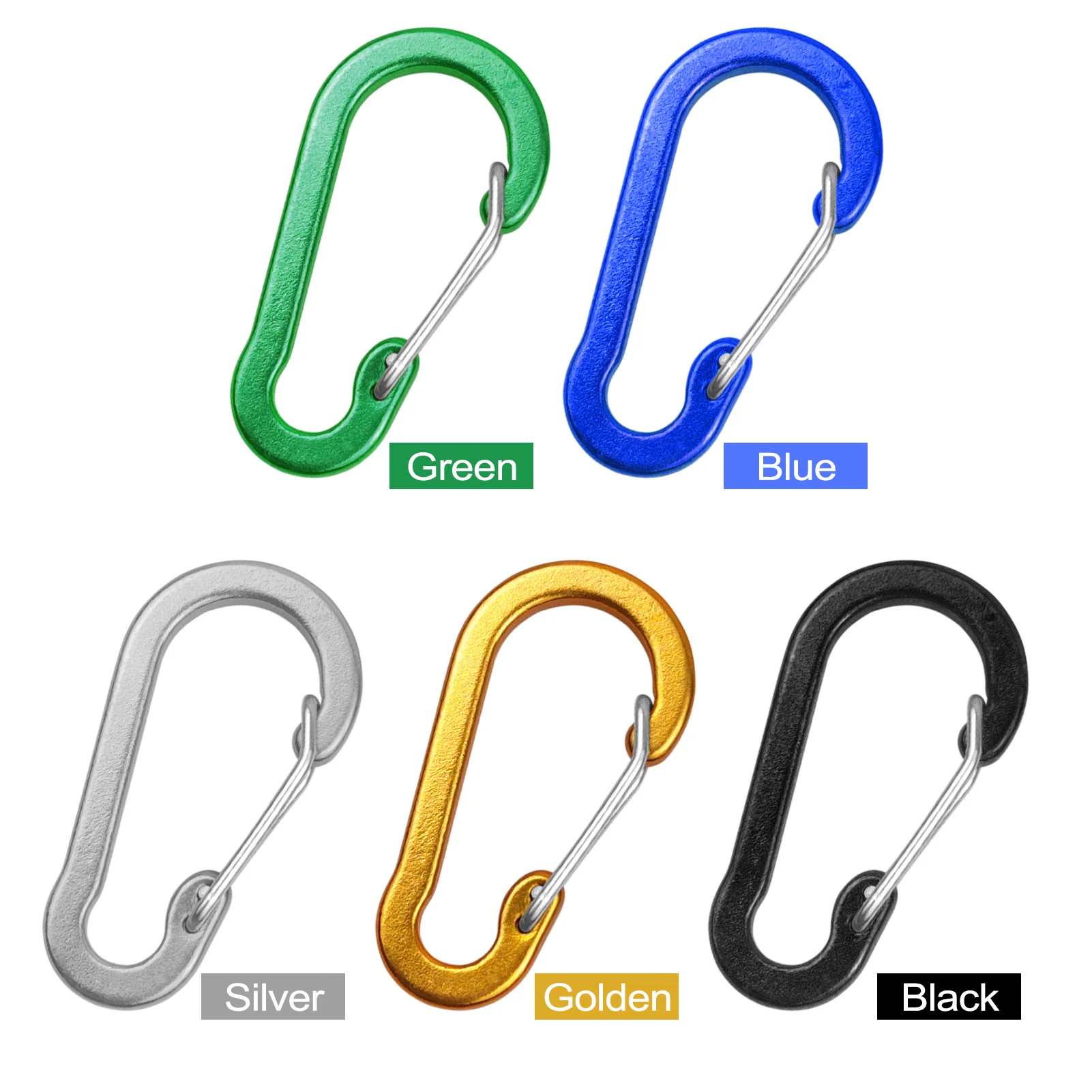 5/10/12pcs Carabiner Clips Min - огляд і ціна Fishing Kit Compact