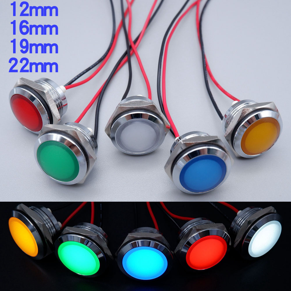 Metal LED Indicator Light 12mm - огляд і ціна Signal Panel Orange