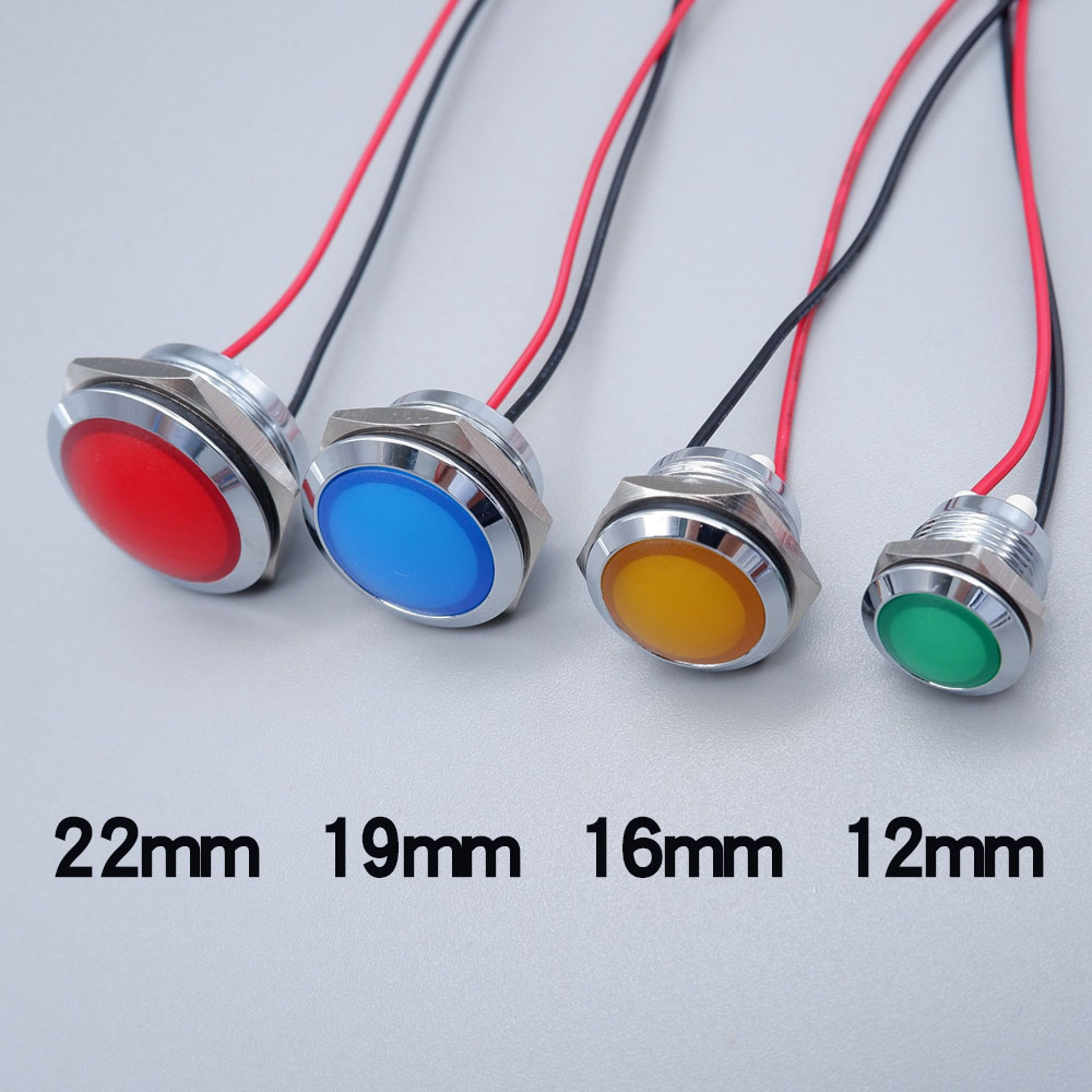 Metal LED Indicator Light 12mm - огляд і ціна Signal Panel Orange