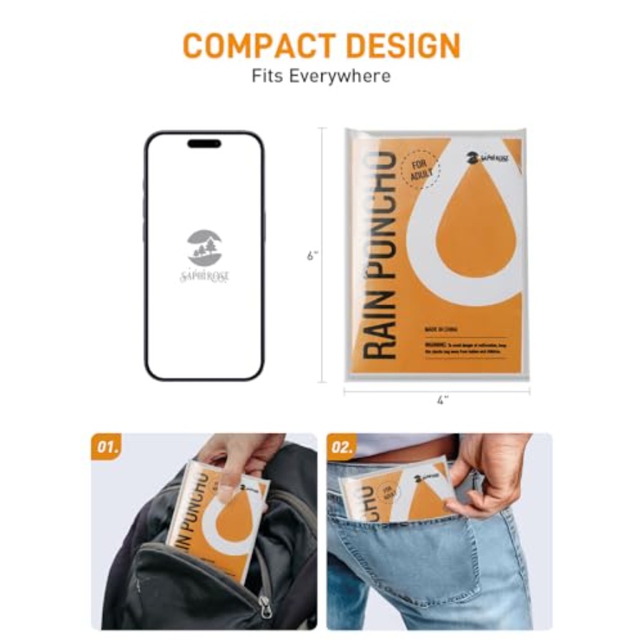 Disposable Rain Ponchos for Ad - огляд і ціна Emergency Poncho Rain