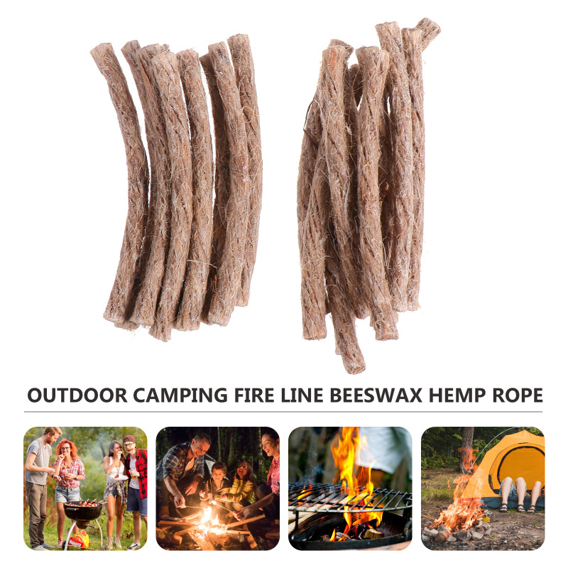 10Pcs Survival Wick Hemp Cord  - огляд і ціна Fire Starting Kit