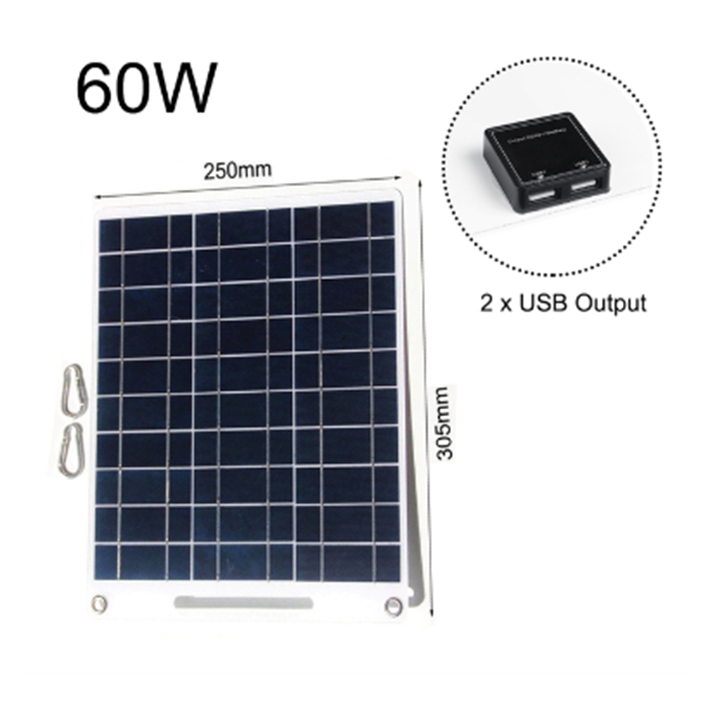 New 60W Solar Panel Portable 5 - огляд і ціна Solar Emergency Charger