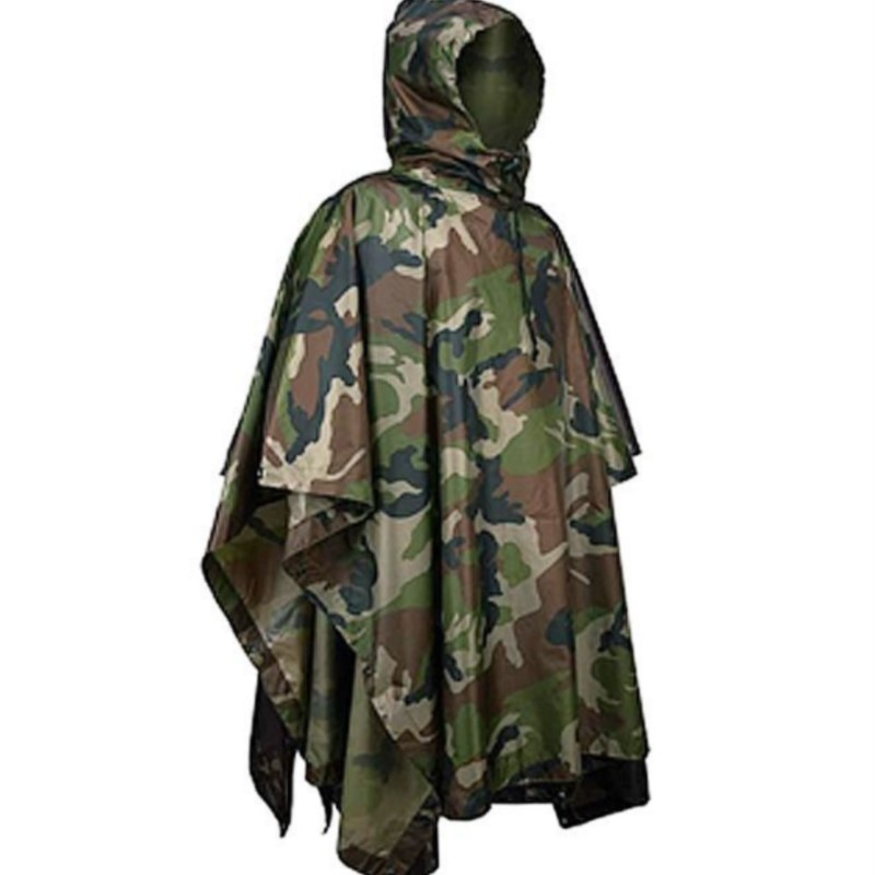 PVC/PU Camouflage Tactical Rai - огляд і ціна Emergency Poncho Rain