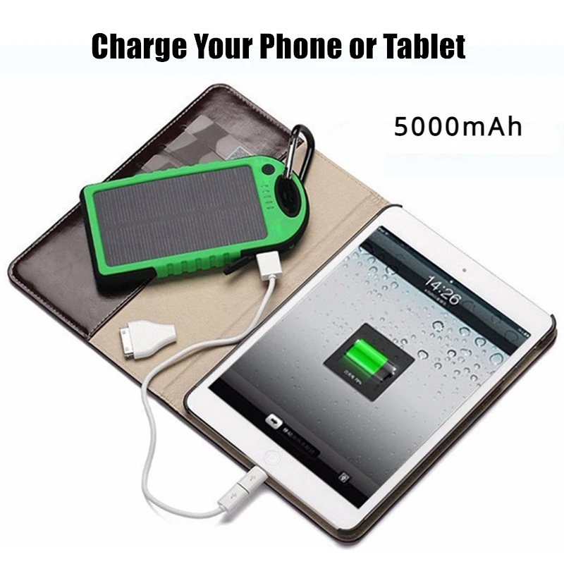 New Portable External Battery  - огляд і ціна Solar Emergency Charger