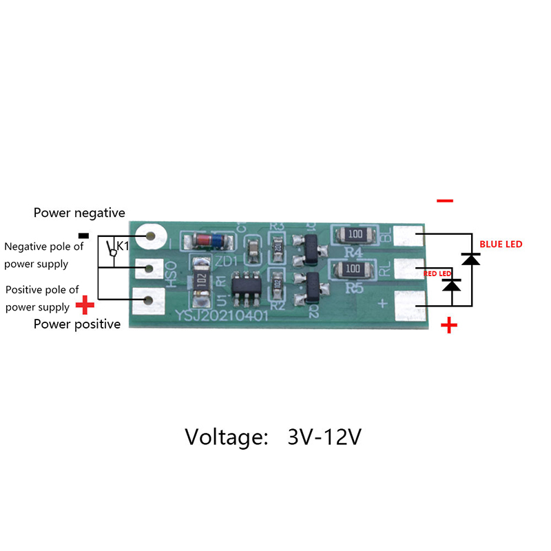 3-12V Flashing LED Light Modul - огляд і ціна Sos Light Strobe