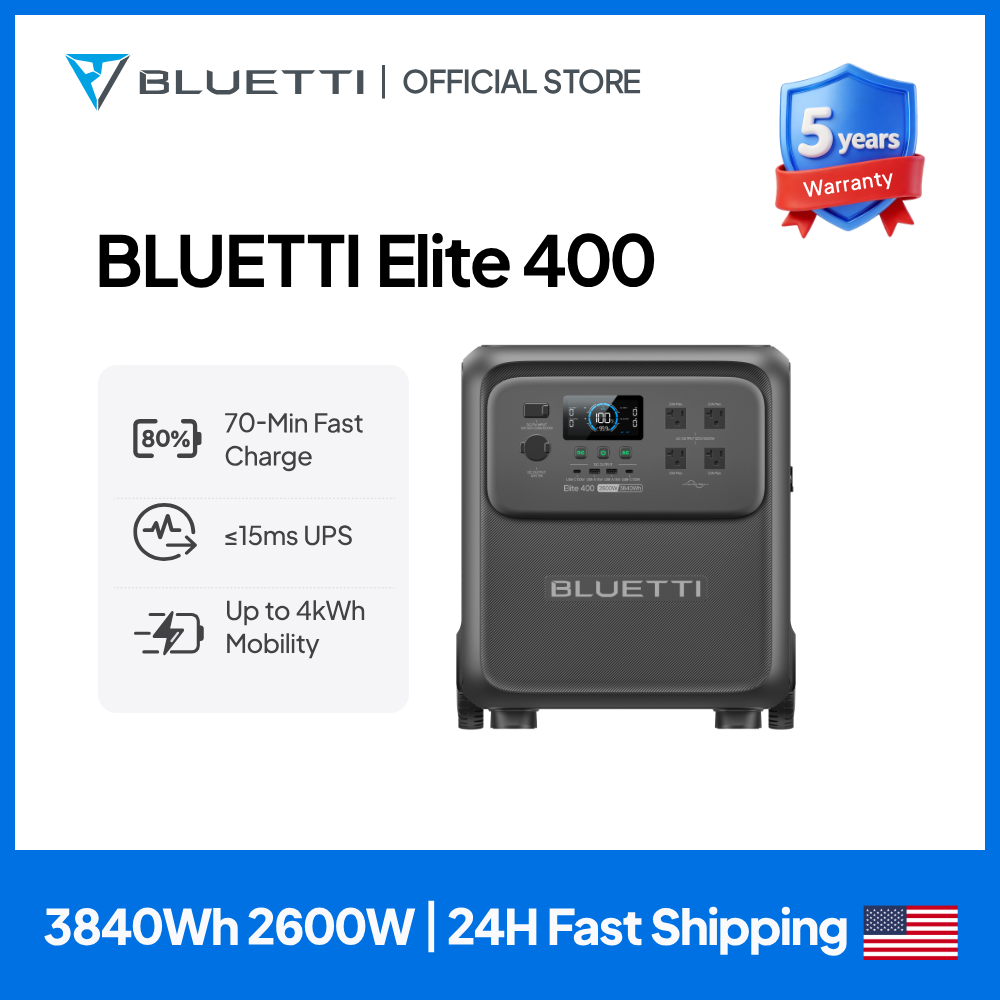 BLUETTI Elite 400 2600W 3840Wh - огляд і ціна Solar Emergency Charger