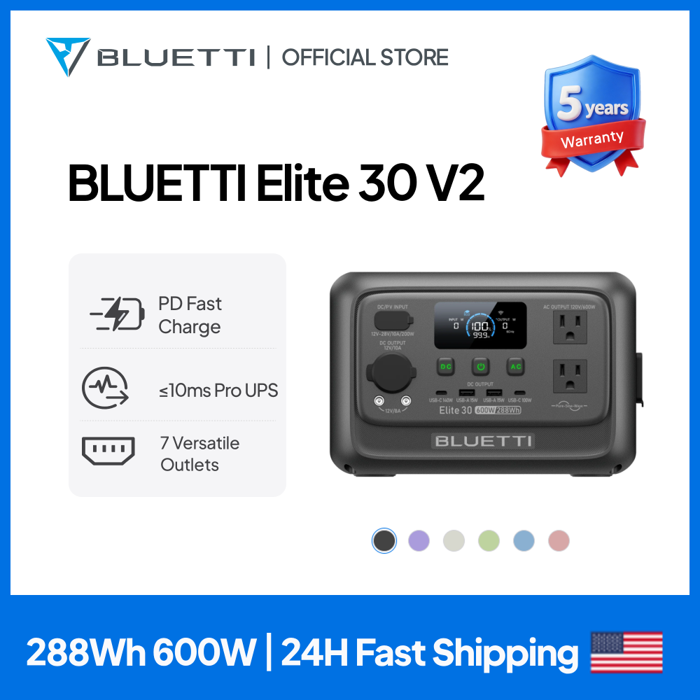 【Renew】BLUETTI Elite 30 V2 Por - огляд і ціна Solar Emergency Charger