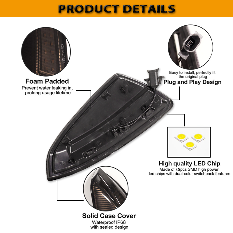 LED Dynamic Turn Signal Light  - огляд і ціна Signal Panel Orange