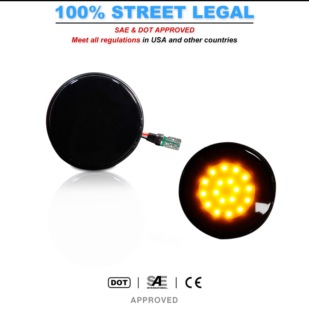 2pcs iJDM LED Front Side Marke - огляд і ціна Signal Panel Orange