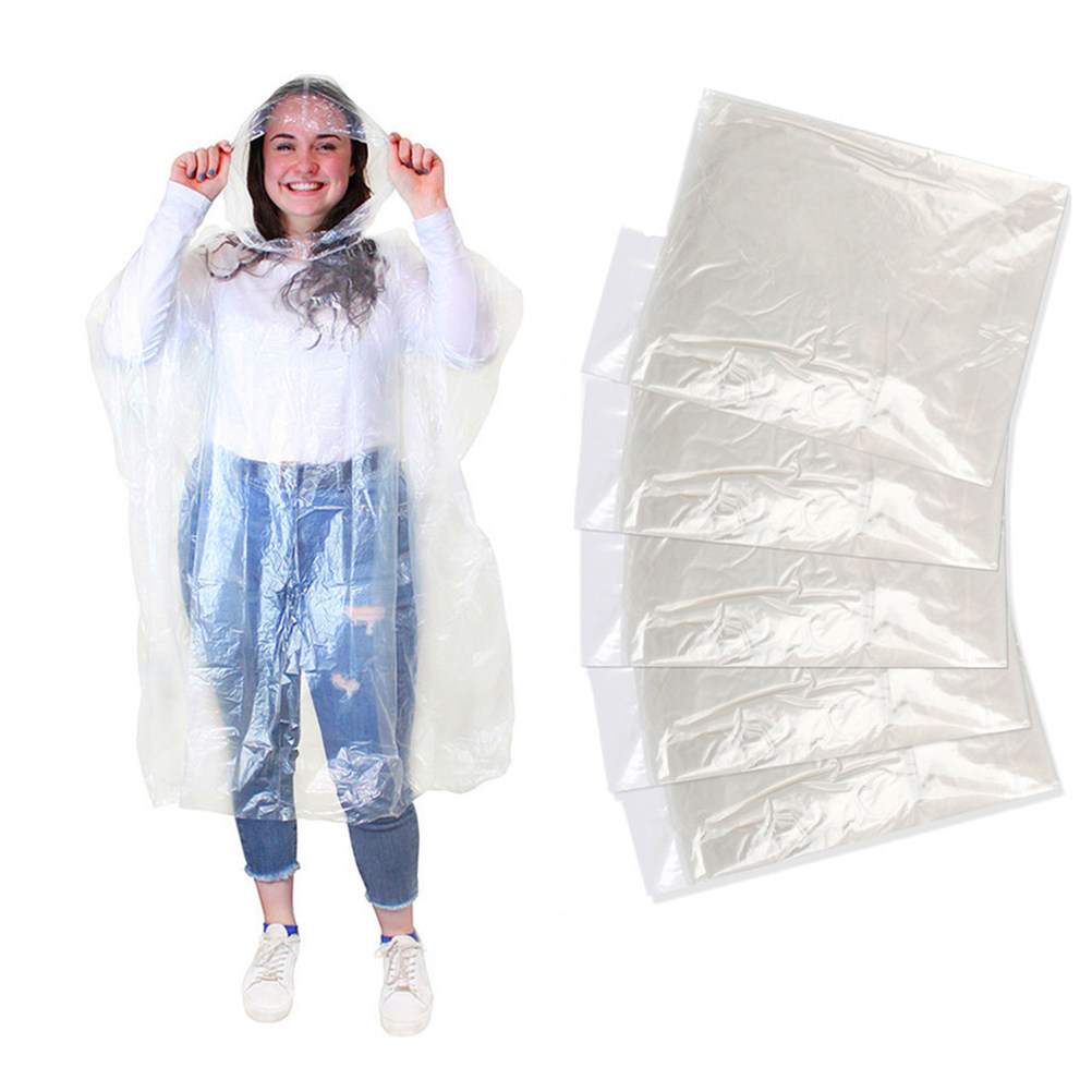 10Pcs Adult Disposable Raincoa - огляд і ціна Emergency Poncho Rain