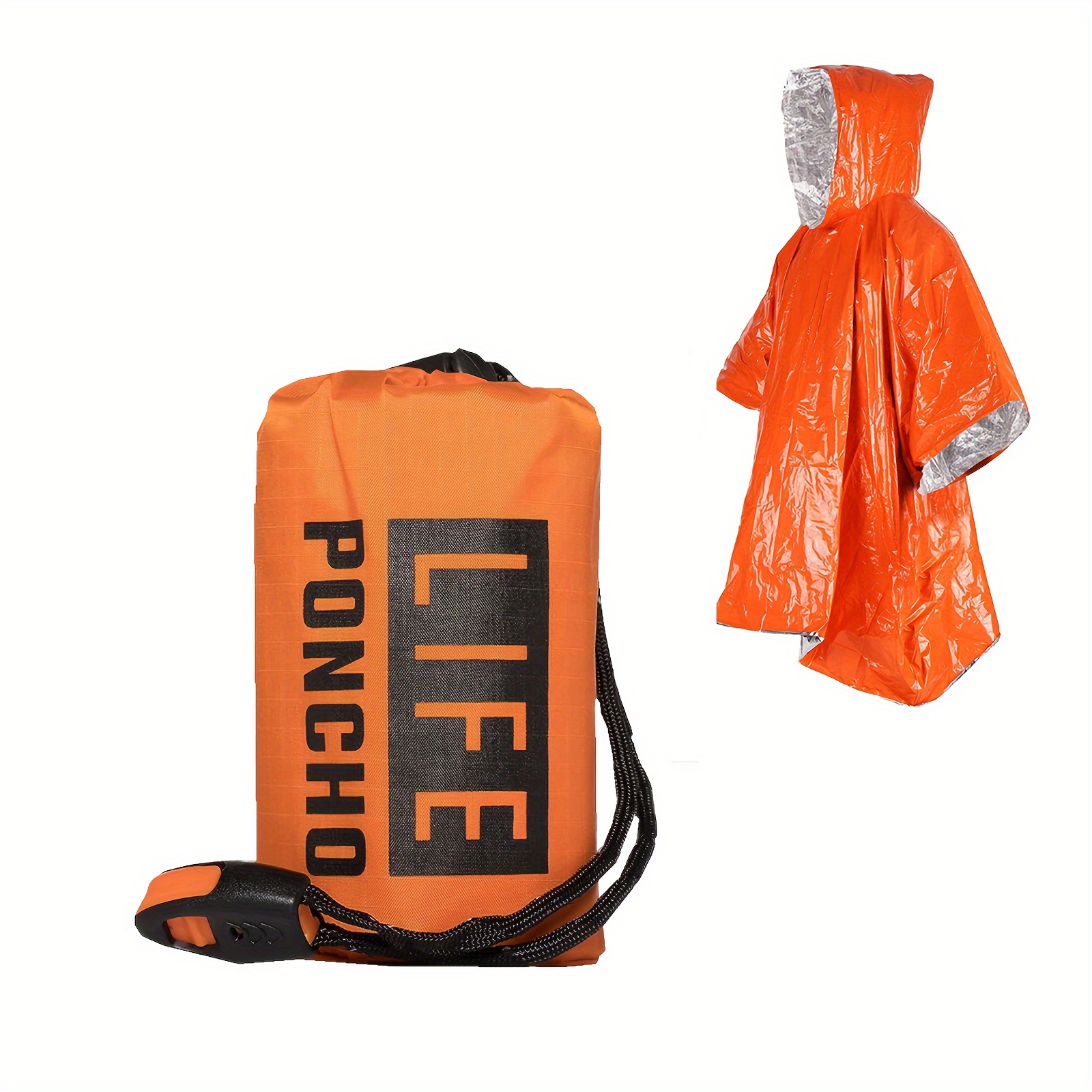 Emergency Survival Rain Poncho - огляд і ціна Survival Blanket Reflective